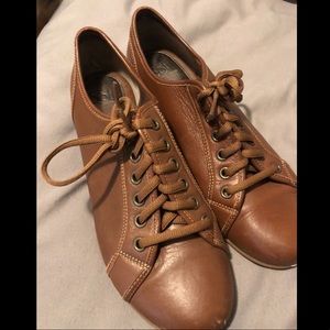 Brown Leather converse style shoes